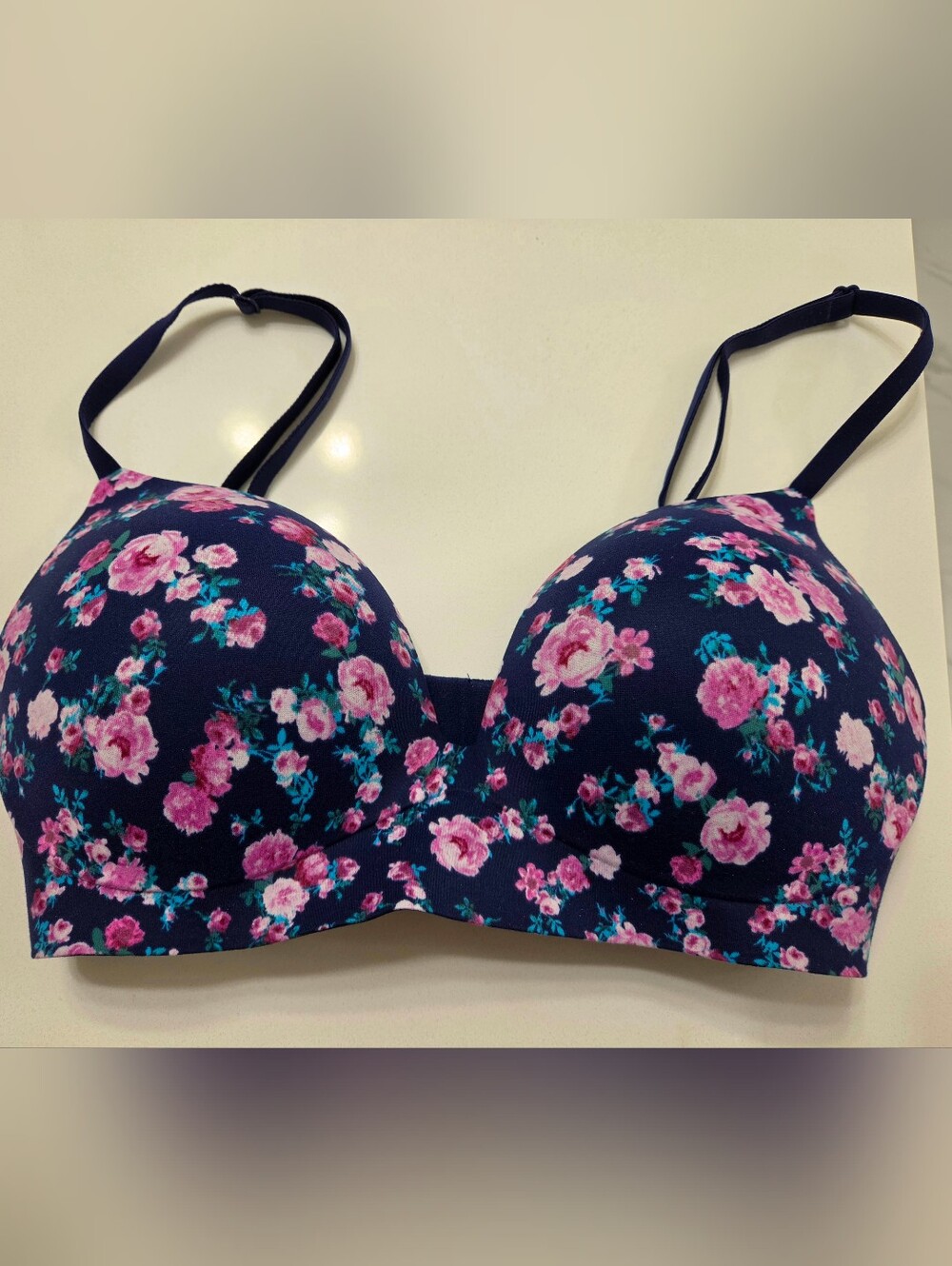 Victoria's Secret Navy Floral Push-Up Bra